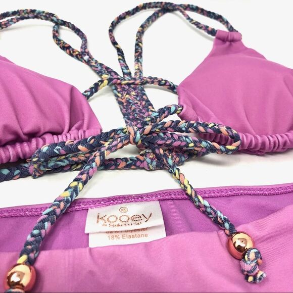Nwt Kooey Australia "Katie" Purple Bikini US XS - Picture 12 of 16